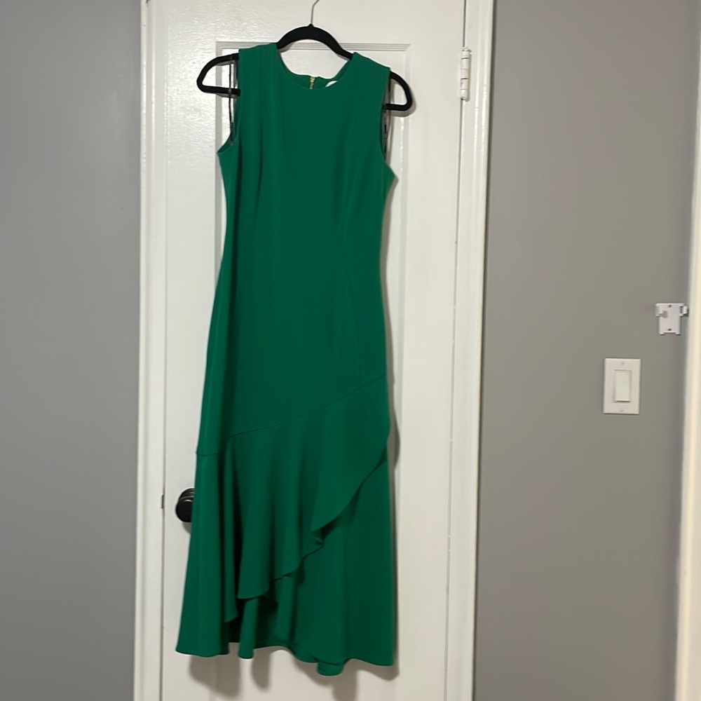 Emerald green Calvin Klein dress